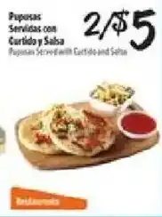 El Super Pupusas Served with Curtido and Salsa offer