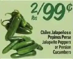 El Super Chiles Jalapeños or Pepinos Persa offer