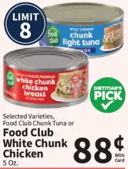 Food City Food Club White Chunk Chicken offer