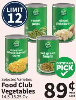 Food City Food Club Vegetables offer