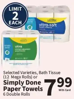 Food City Simply Done Paper Towels offer