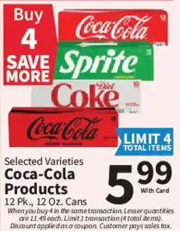 Food City Selected Varieties Coca-Cola Products offer