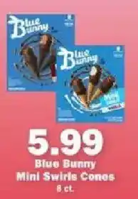Schnucks Blue Bunny Mini Swirls Cones offer