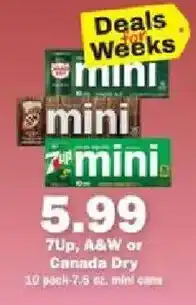 Schnucks 7up, A&W or Canada Dry offer
