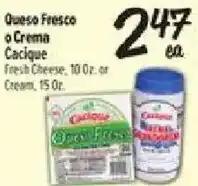El Super Cacique Queso Fresco or Crema offer