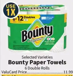 Food City Bounty Paper Towels offer