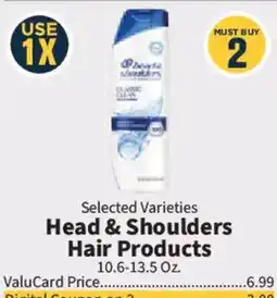 Food City Head & Shoulders Hair Products offer