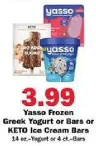 Schnucks Yasso Frozen Greek Yogurt or Bars offer