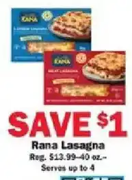 Schnucks Rana Lasagna offer