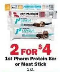 Schnucks 1st Phorm Protein Bar or Meat Stick offer