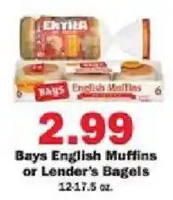 Schnucks Bays English Muffins or Lender's Bagels offer