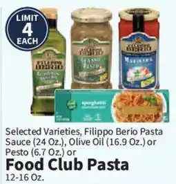 Food City Filippo Berio Pasta Sauce or Olive Oil or Pesto offer