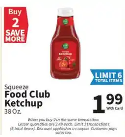 Food City Squeeze Food Club Ketchup offer