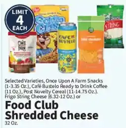 Food City Food Club Shredded Cheese offer