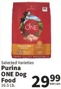 Food City Purina one dog food offer