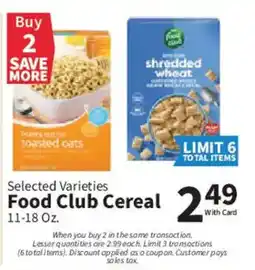 Food City Food Club Cereal offer