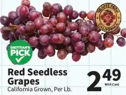 Food City Dietitian's Pick Red Seedless Grapes offer