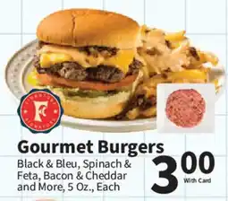 Food City Famous Amos Gourmet Burgers offer