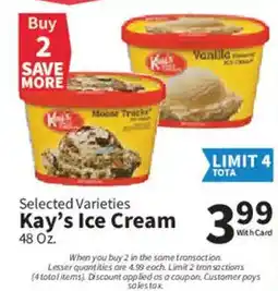 Food City Kay's Ice Cream offer