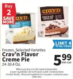 Food City Crawn Frozen Flavor Creme Pie offer