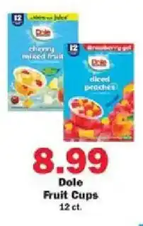 Schnucks Dole Fruit Cups offer
