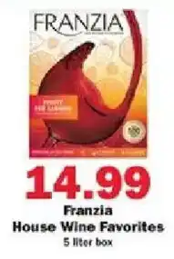 Schnucks Franzia House Wine Favorites offer