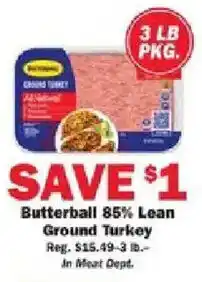 Schnucks Butterball Ground Turkey offer