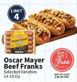 Food City Oscar Mayer Beef Franks offer
