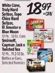 El Super White Claw, Truly Hard Seltzer, Topo Chico Hard Seltzer, El Jimador or Blue Moon offer