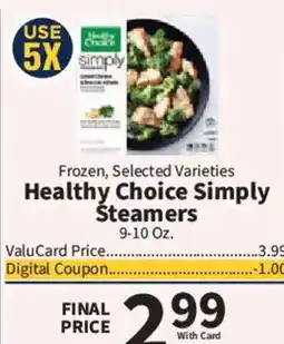 Food City Healthy Choice Simply Steamers offer
