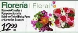 El Super Floreria Floral Rainbow Tinted Daisy Poms or Carnation Bouquet offer