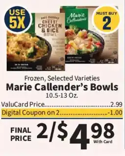 Food City Marie Callender's Bowls offer