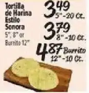 El Super Tortilla de Harina Estilo Sonora offer