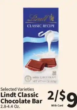 Food City Lindt Classic Chocolate Bar offer