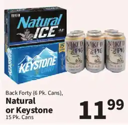 Food City Back Forty, Natural or Keystone offer