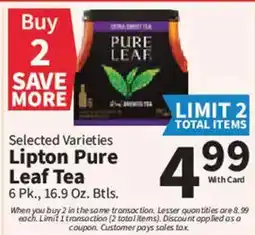 Food City Lipton Pure Leaf Tea offer