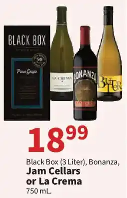 Food City Black Box, Bonanza, Jam Cellars or La Crema offer