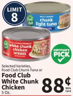 Food City Food Club White Chunk Chicken offer