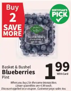 Food City Basket & Bushel Blueberries offer