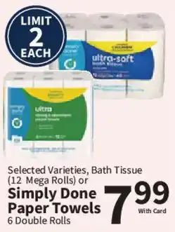 Food City Simply Done Paper Towels offer