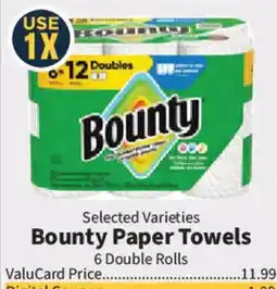Food City Bounty Paper Towels offer