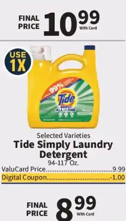 Food City Tide Simply Laundry Detergent offer