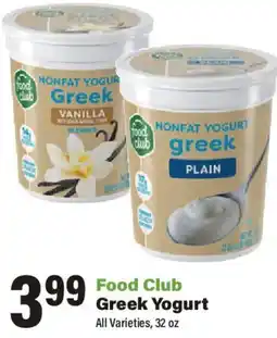 Big Y Food Club Greek Yogurt offer