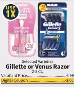 Food City Gillette or Venus Razor offer