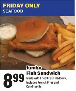 Big Y Jumbo Fish Sandwich offer