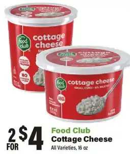 Big Y Food Club Cottage Cheese offer
