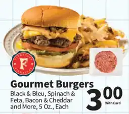 Food City Gourmet Burgers offer