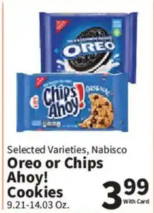 Food City Nabisco Oreo or Chips Ahoy! Cookies offer