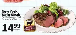 Food City Certified Angus Beef New York Strip Steak offer