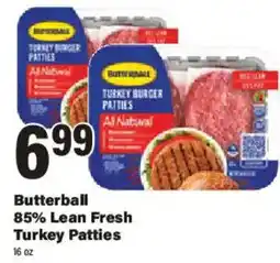 Big Y Butterball turkey burger patties offer